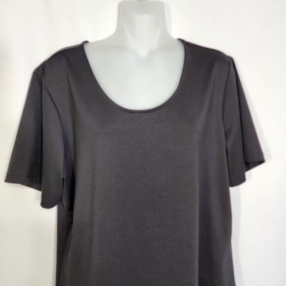 Susan Graver Womens Top L Essentials Butterknit Short Sleeve Scoop Neck A213551 - Picture 3 of 8